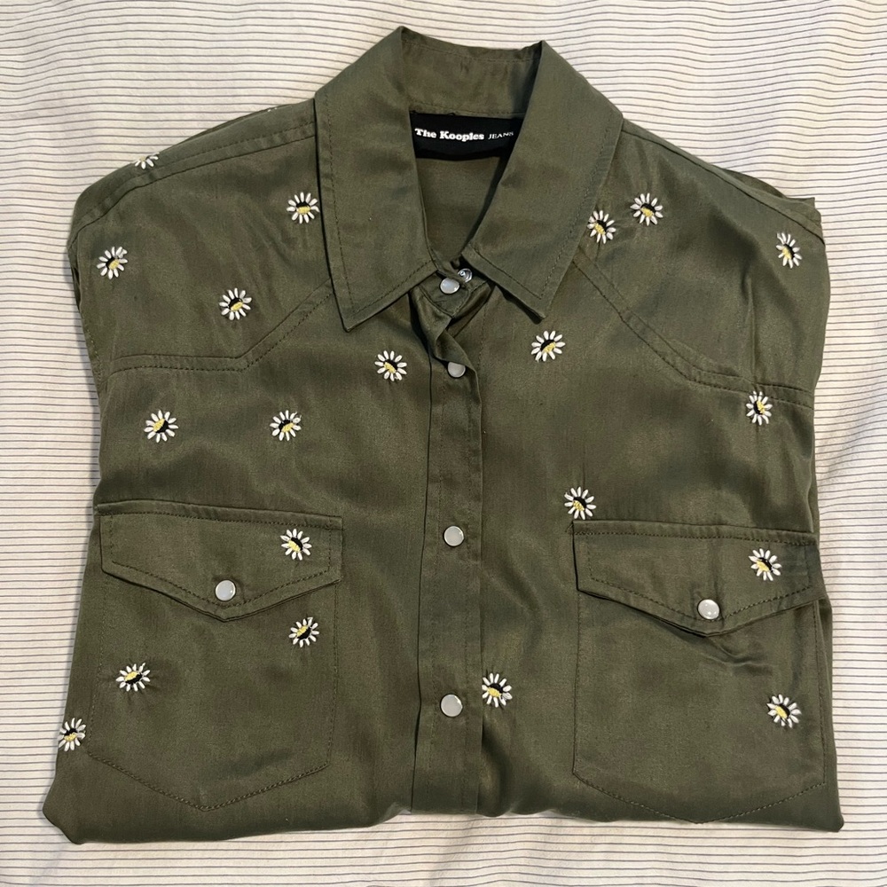 The Kooples daisy embroidered shirt